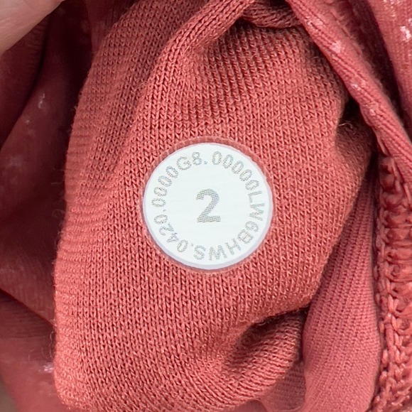 Lululemon Wunder Under High-Rise Crop‎ 23" Shine Cranberry Pink Women 2 Legging - Picture 5 of 6